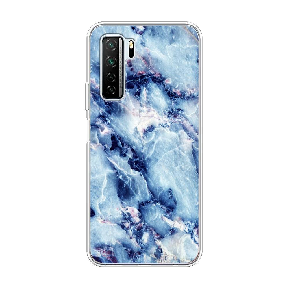 

Чехол на Huawei Nova 7 SE/P40 Lite 5G/Honor 30S Global "Мрамор с синими прожилками", Синий, 6102950-3