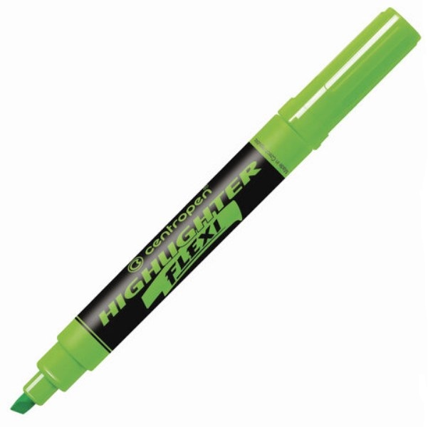 

Текстовыделитель Centropen Flexi 8542 зеленый, 1-5мм, гибкий пишущий узел, 485420159