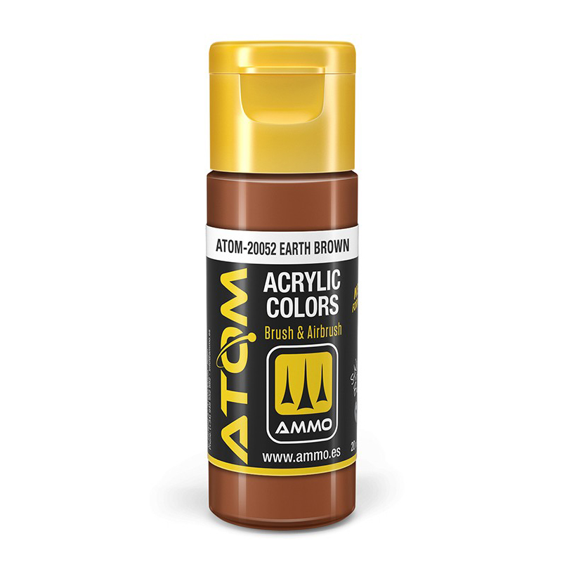 

Акриловая краска Ammo Mig Atom Color Землянисто-коричневая Earth Brown ATOM20052