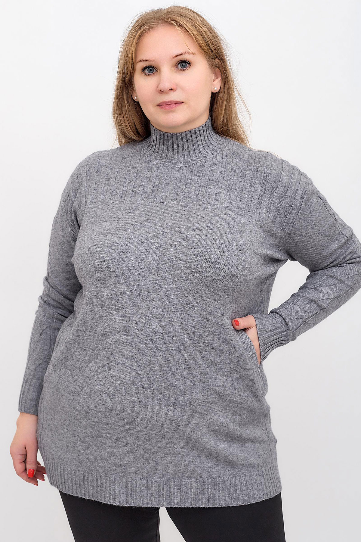 

Джемпер женский LikaDress 18-1809 серый 56-58 RU, 18-1809