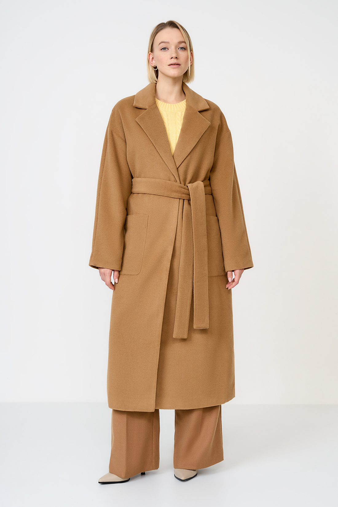 Пальто женское Baon B0623506 коричневое XXL