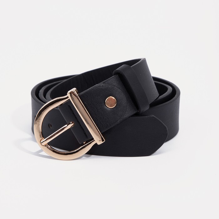 

Ремень женский NoBrand 9345388 чёрный, 115 см, Черный, 9345388