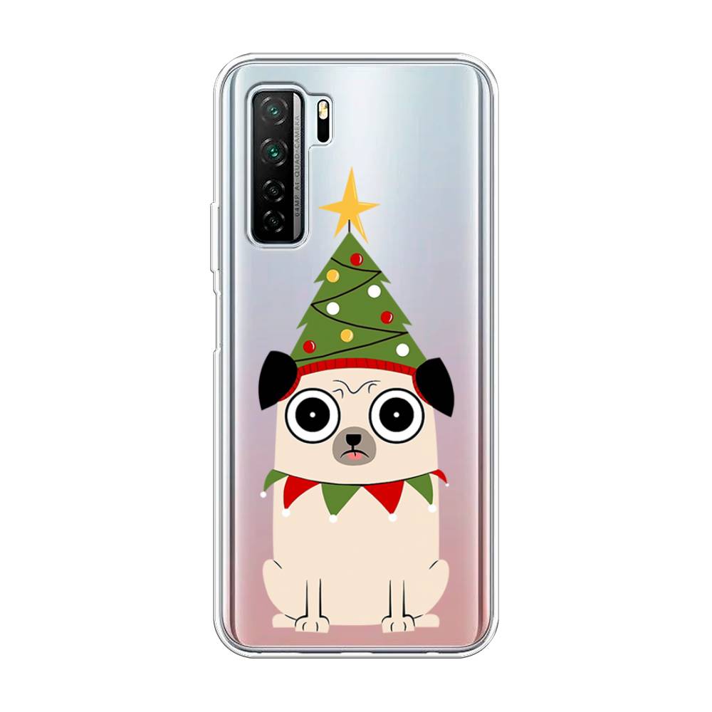 

Чехол на Huawei Nova 7 SE/P40 Lite 5G/Honor 30S Global "Собачка с ёлочкой", Бежевый;красный;зеленый, 6102950-1