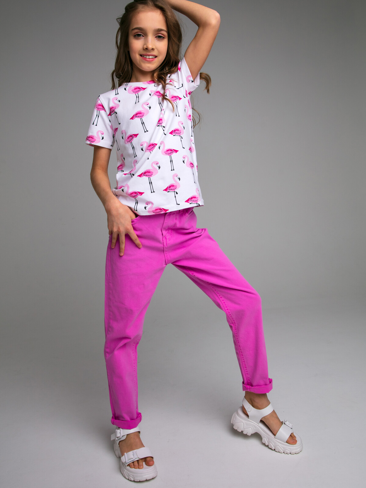 

Брюки детские PlayToday Tween 12321531, фуксия, 152, 12321531