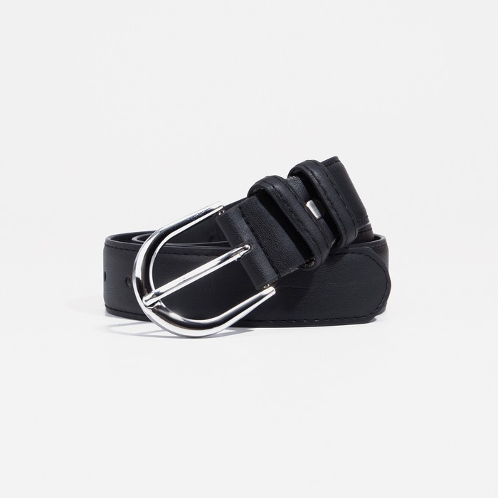 

Ремень женский NoBrand 9345480 чёрный, 115 см, Черный, 9345480