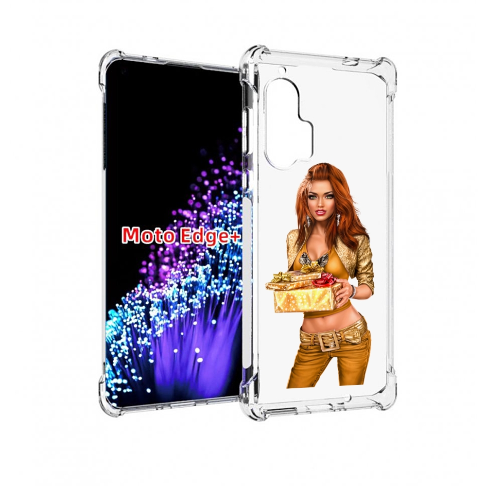 

Чехол MyPads золотая-девочка-с-подарком женский для Motorola Edge+ Plus, Прозрачный, Tocco