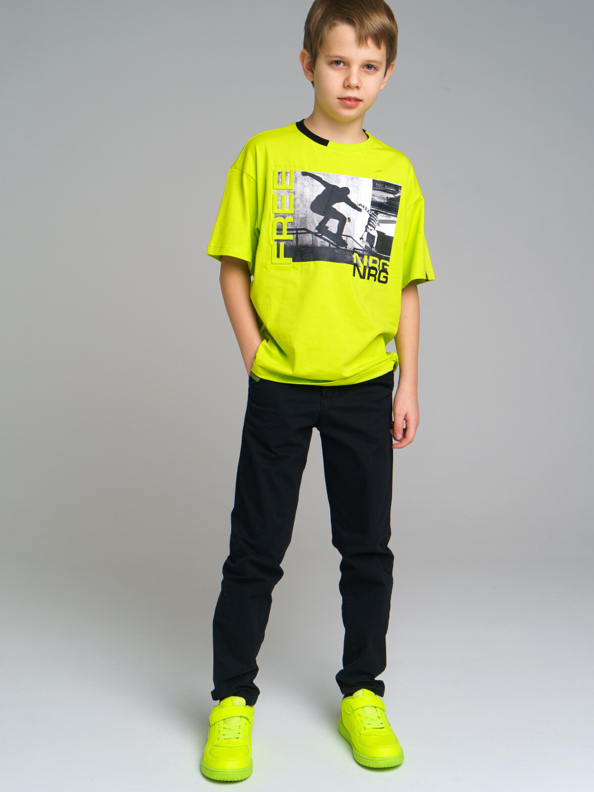 

Брюки детские PlayToday Tween 12311062, черный, 128, 12311062