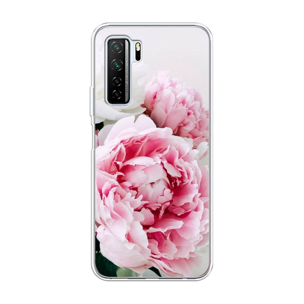 

Чехол на Huawei P40 Lite 5G/Nova 7 SE/Honor 30S Global "Розовые и белые пионы", Розовый;белый, 6103050-2
