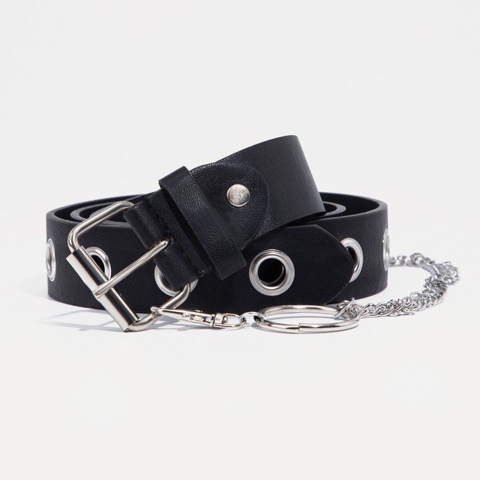 

Ремень женский NoBrand 9163801 чёрный, 110 см, Черный, 9163801