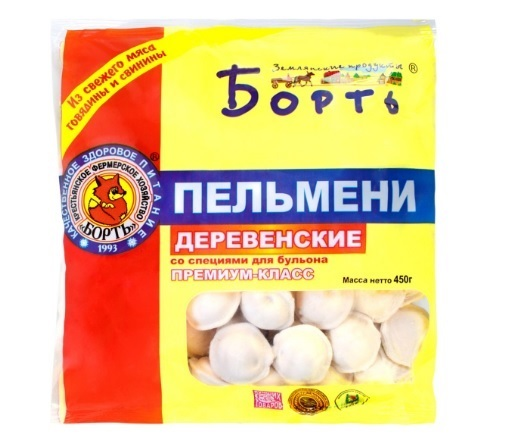 

Пельмени Борть Деревенские с говядиной и свининой 450 г