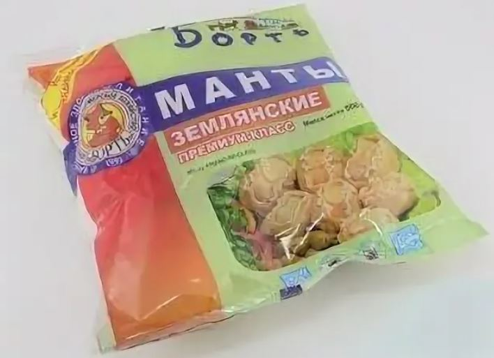

Манты Борть Землянские с говядиной и свининой 500 г