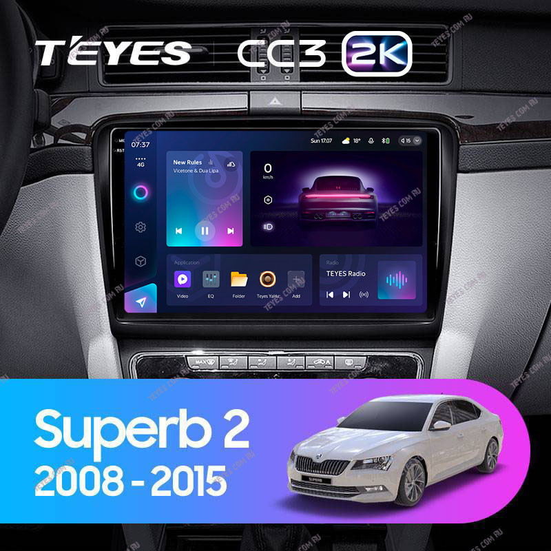 

Штатная магнитола Teyes CC3 2K 4/64 Skoda Superb 2 B6 (2008-2015), CC3 2K