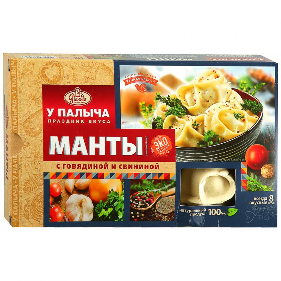 Манты У Палыча со свининой и говядиной 440 г