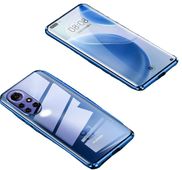 

Бампер MyPads для Huawei Nova 8 металлический синий