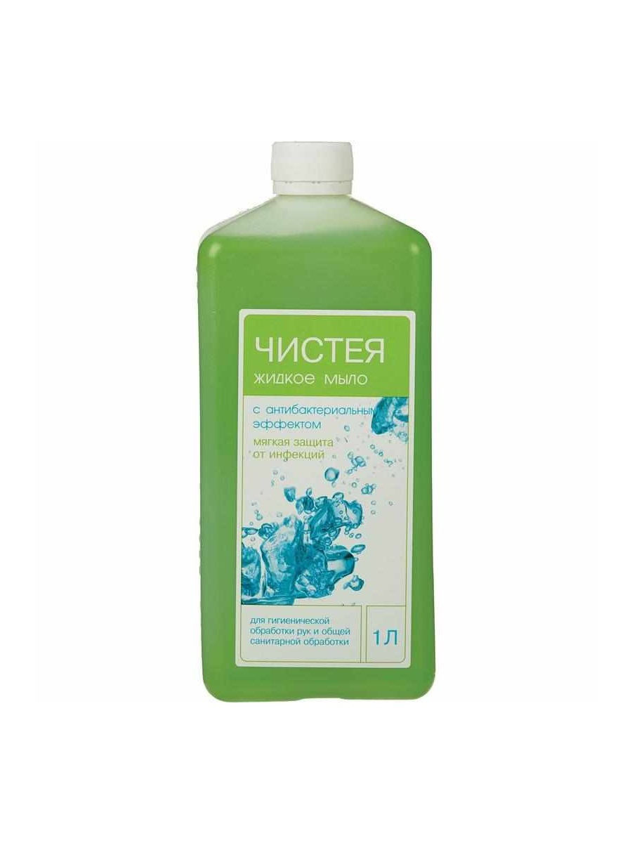 Антибактериальное жидкое мыло Чистея 1 литр евробутылка комплект крем для рук чистея 125 мл х 2 шт