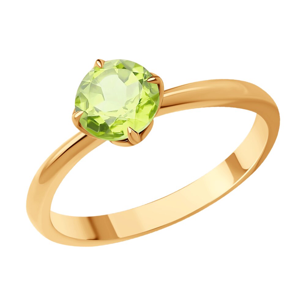 

Кольцо из красного золота р. 18 Diamant 51-310-01767-3, хризолит, 51-310-01767-3