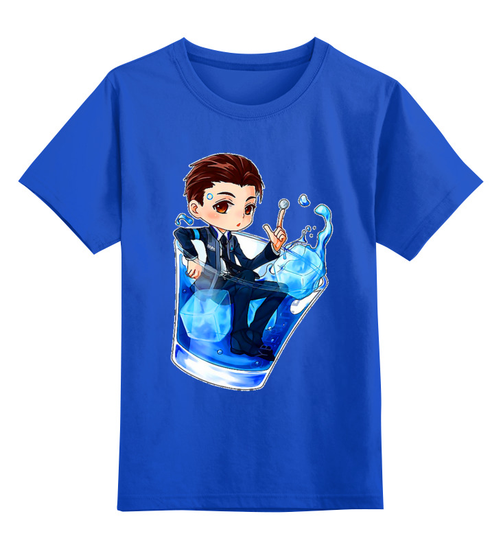 

Детская футболка Printio Detroit: become human цв.синий р.140, 0000002555854