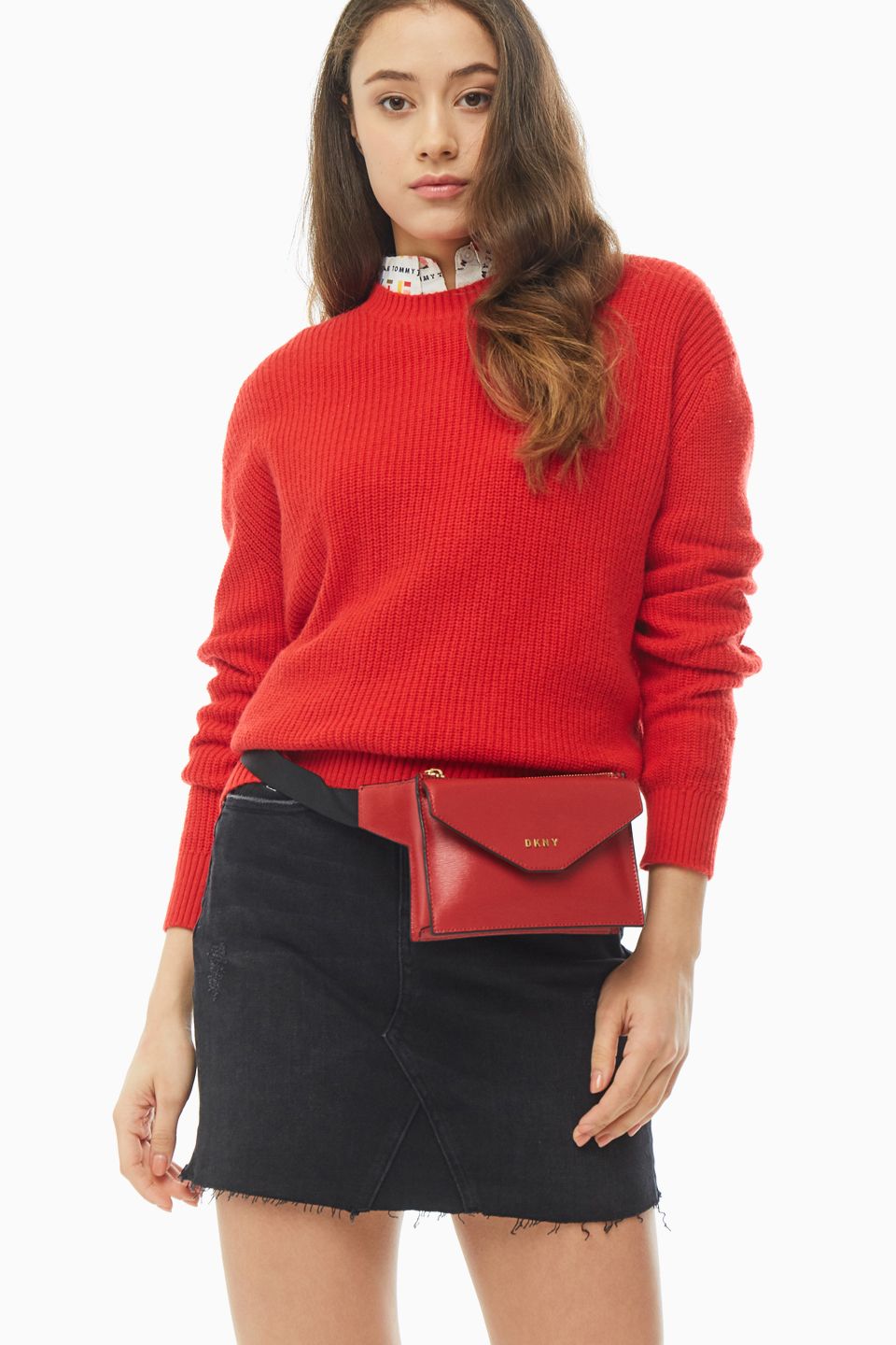 

Джемпер женский Tommy Jeans красный, DW0DW07623 XA9