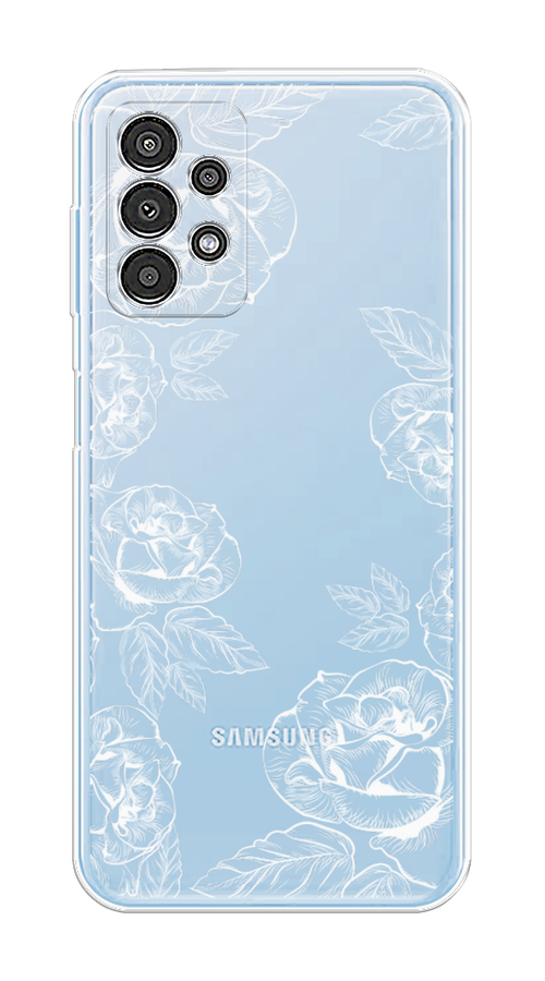 

Чехол на Samsung Galaxy A13 4G "Розы графика", Черный;серый, 2104850-2