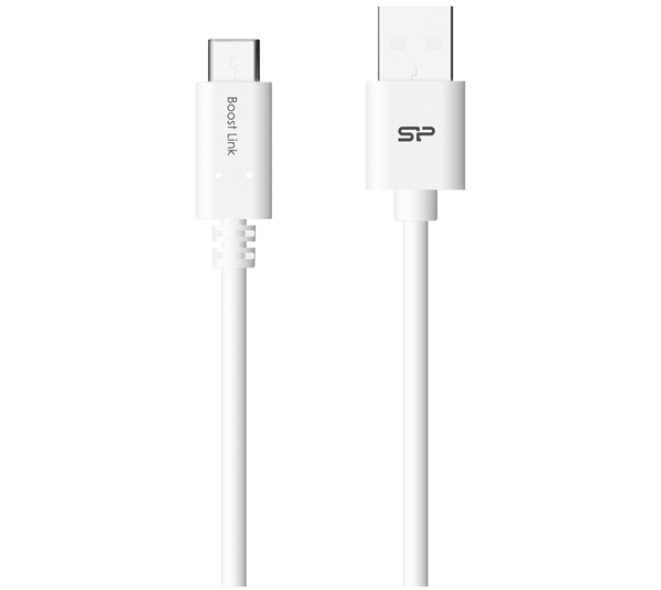 фото Кабель silicon power type-c-usb для зарядки и синхронизации 1м, пластик, white