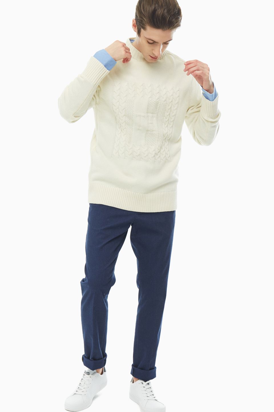 

Джемпер мужской MW0MW12267 YBL Tommy Hilfiger бежевый L, MW0MW12267 YBL