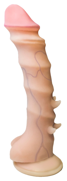 Фаллоимитатор REAL Standard с шипами 16 см