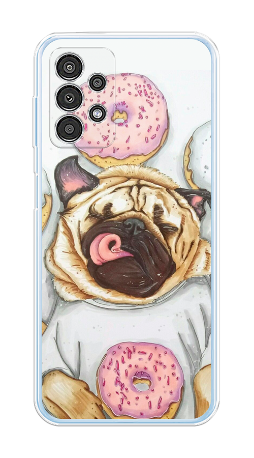 

Чехол на Samsung Galaxy A13 4G "Счастливый мопс", Розовый;бежевый;коричневый, 2104850-1