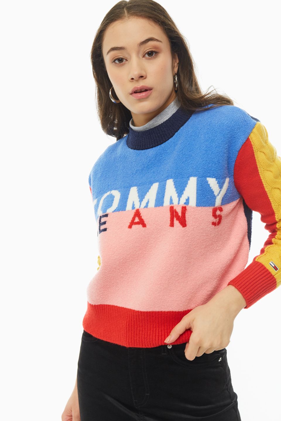 

Джемпер женский Tommy Jeans разноцветный, DW0DW07631 TE6