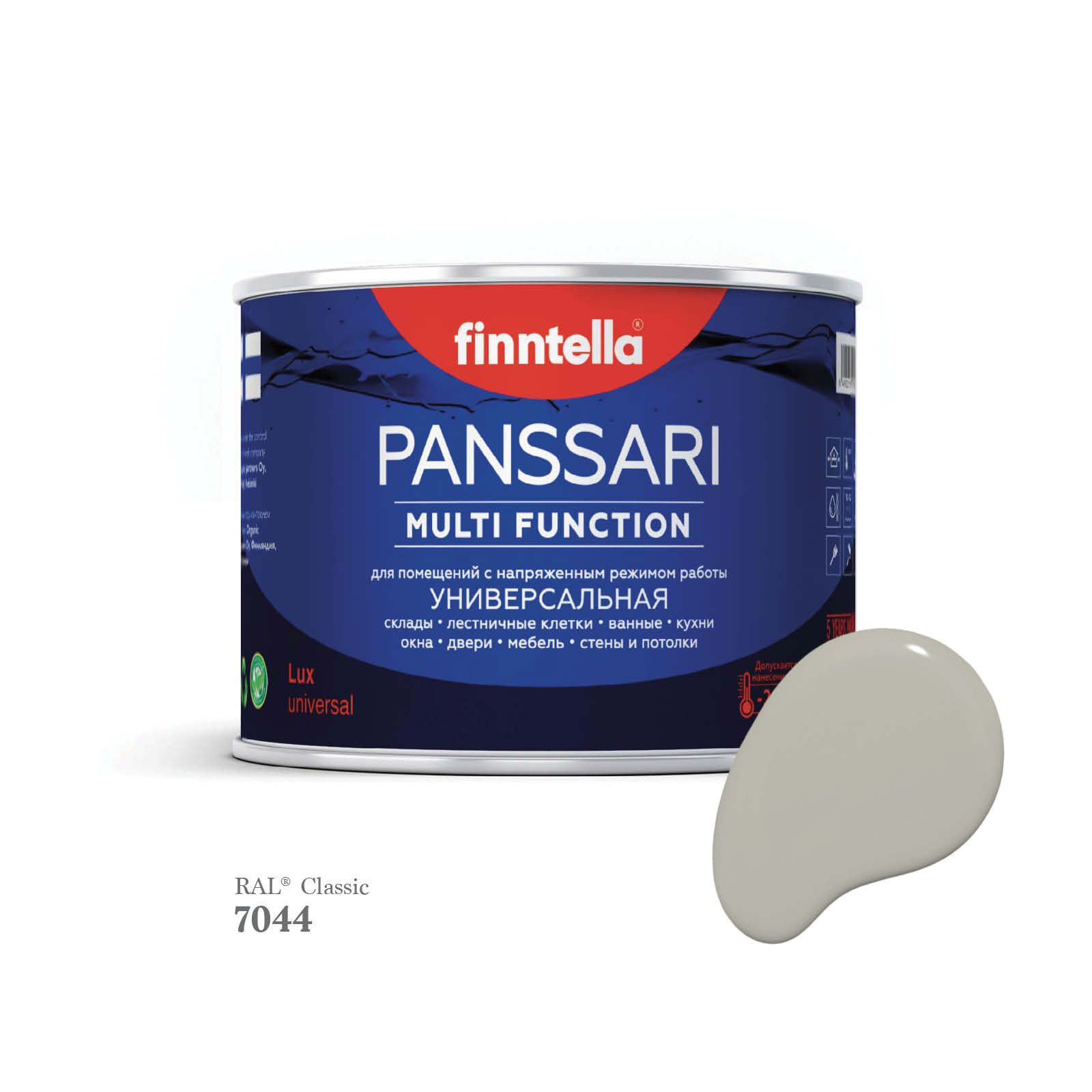

Грунт - эмаль защитная быстросохнущая PANSSARI, цвет RAL7044 , 0,45л, Серый, PANSSARI RAL