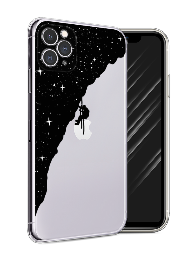 

Силиконовый чехол Awog "Скалолаз в космосе" для Apple iPhone 11 Pro Max, Прозрачный, 12250-4