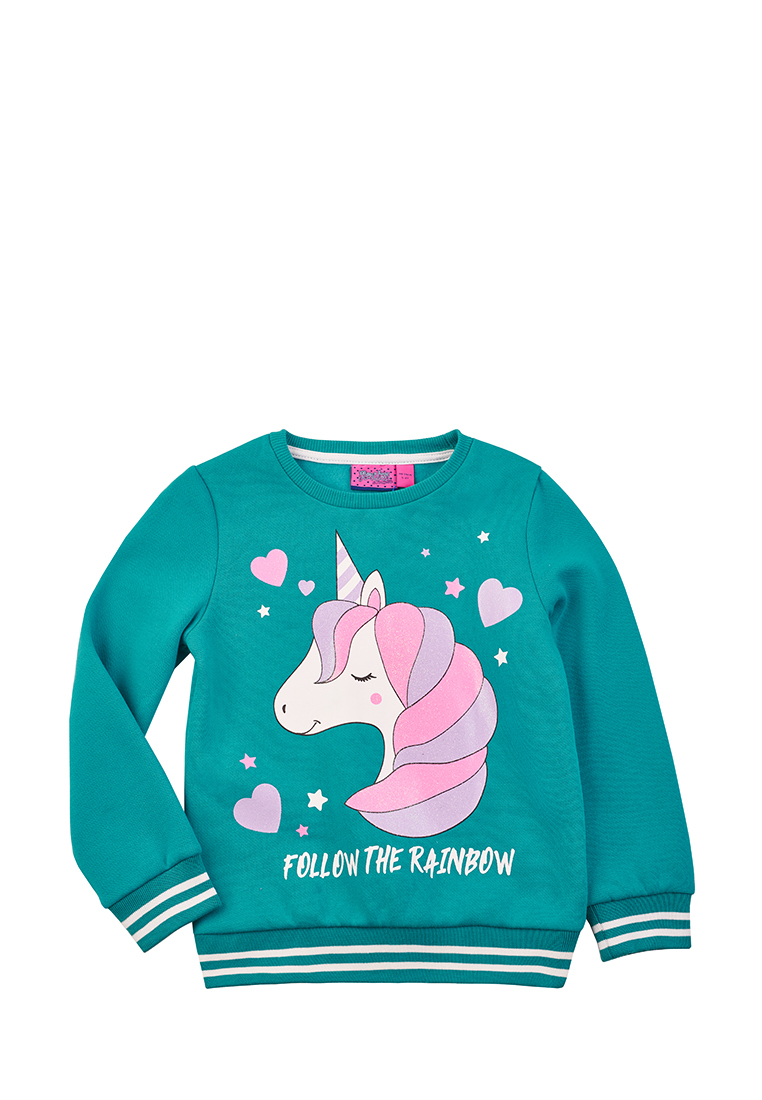 

Свитшот детский Max&Jessi AW22C41903514, бирюзовый, 110, AW22C41903514