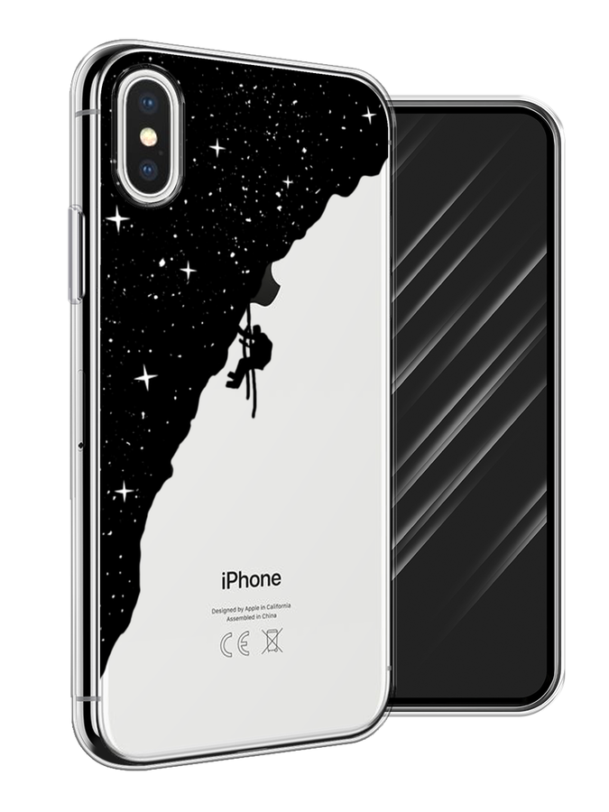 

Чехол Awog на Apple iPhone XS (10S) / Айфон XS (10S) "Скалолаз в космосе", Разноцветный, 11850-4