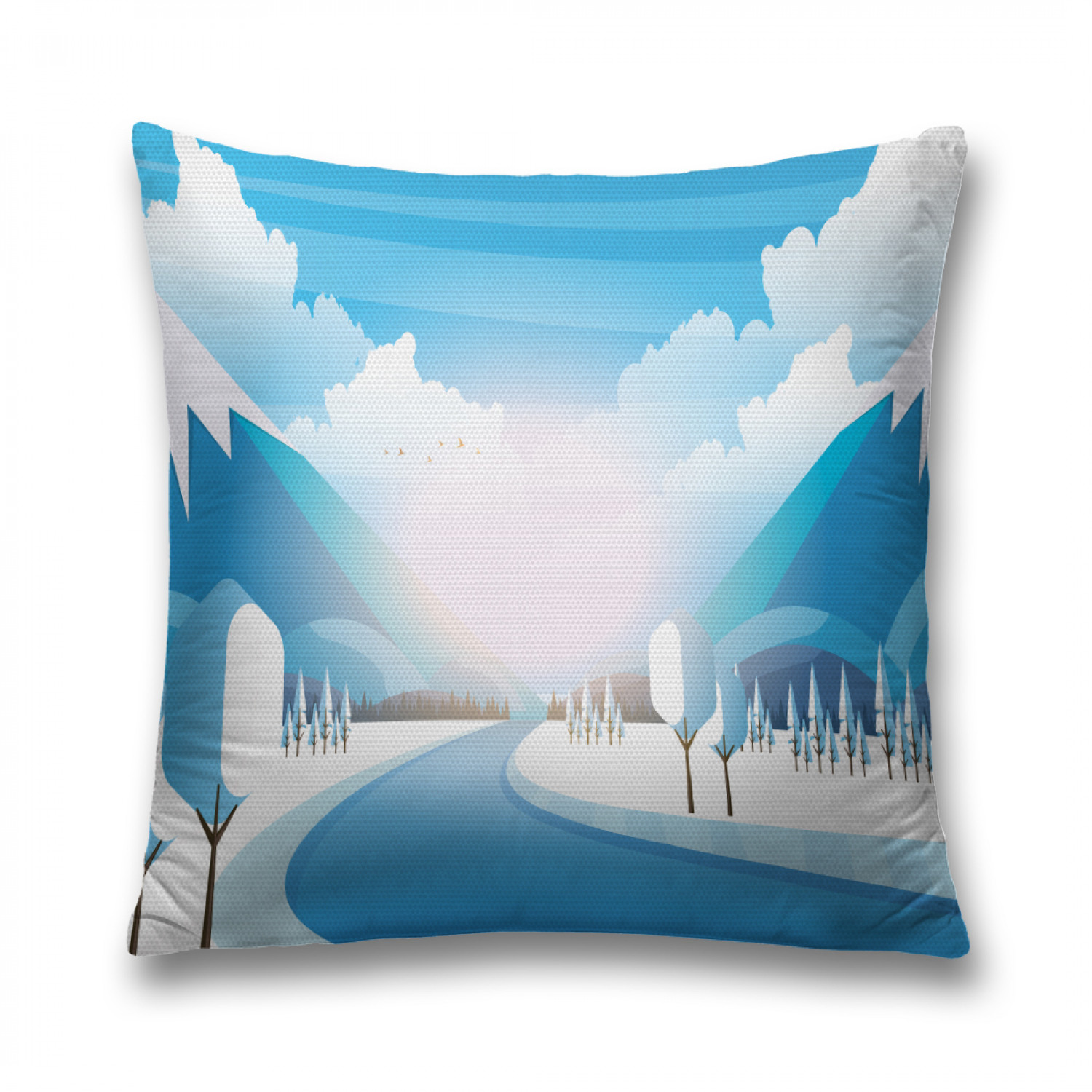 

Наволочка декоративная JoyArty "Река в горах" на молнии, 45x45 см, Река в горах