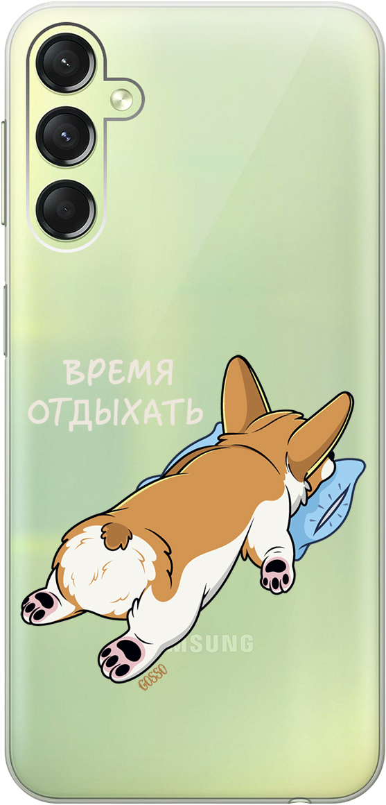 

Чехаол на Samsung Galaxy A24 "Relax for corgi" прозрачный, Прозрачный;белый, 159520