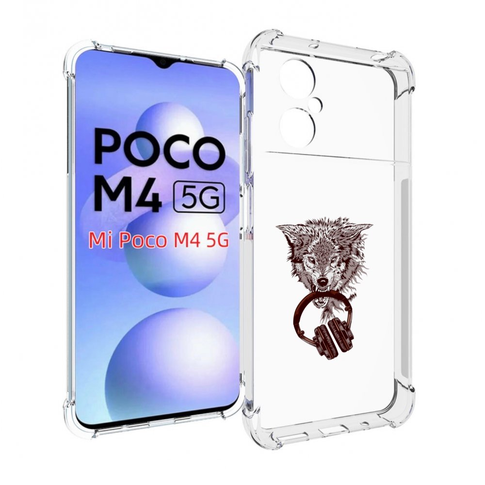 

Чехол MyPads дикий волк для Xiaomi Poco M4 5G, Прозрачный, Tocco