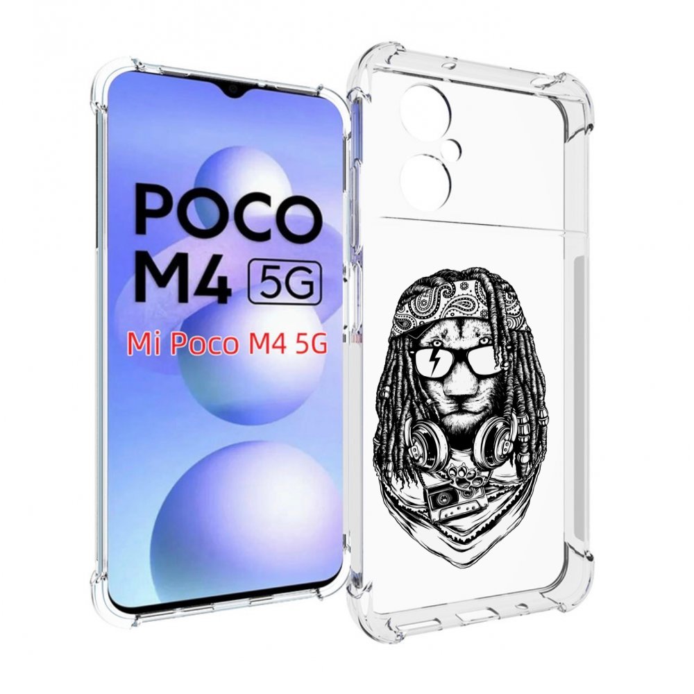 Чехол MyPads дреды льва для Xiaomi Poco M4 5G