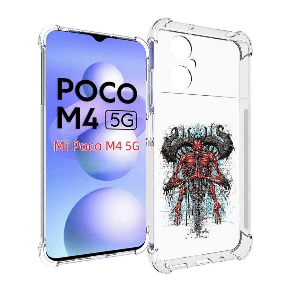 

Чехол MyPads дьявол для Xiaomi Poco M4 5G, Прозрачный, Tocco