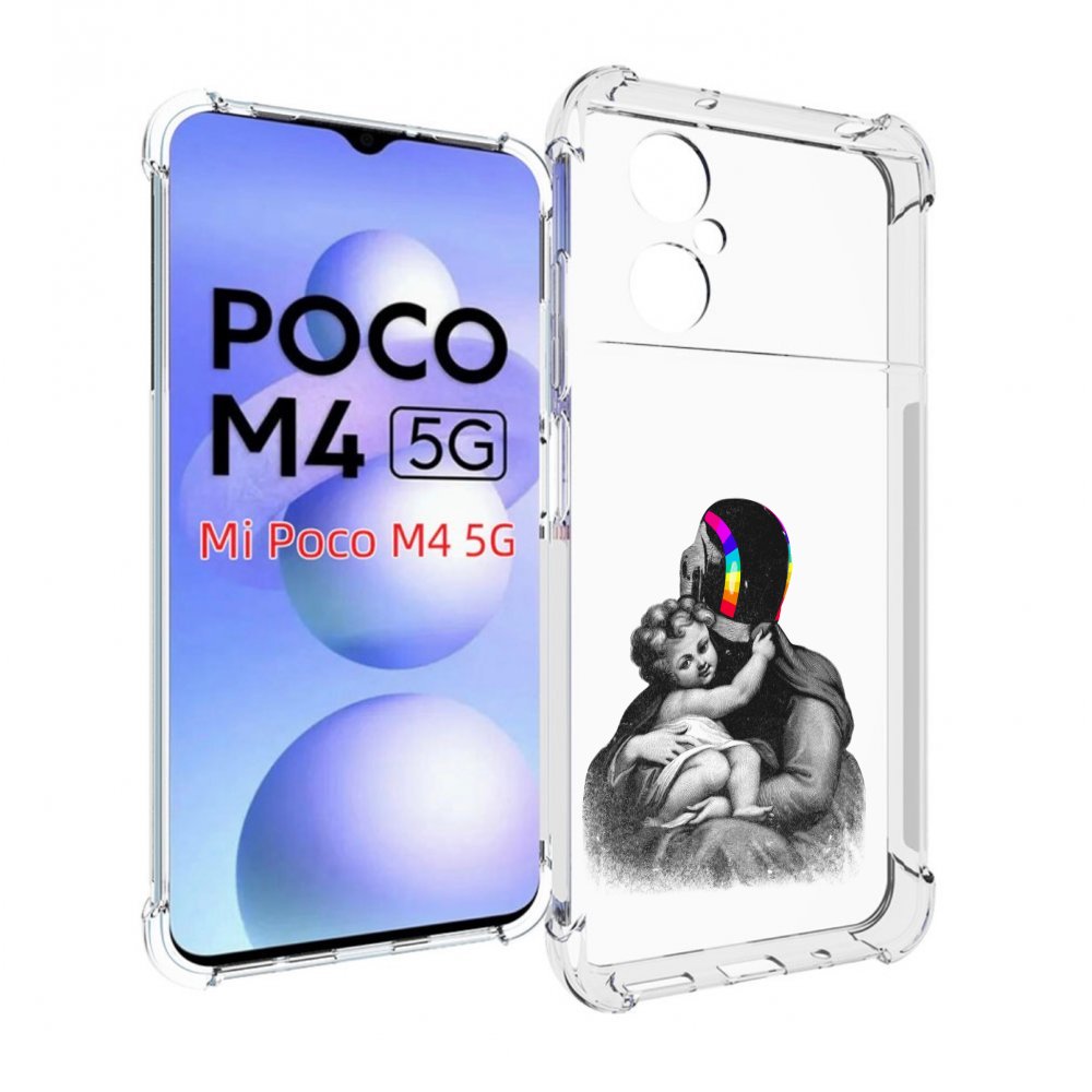 

Чехол MyPads защитник в шлеме для Xiaomi Poco M4 5G, Прозрачный, Tocco