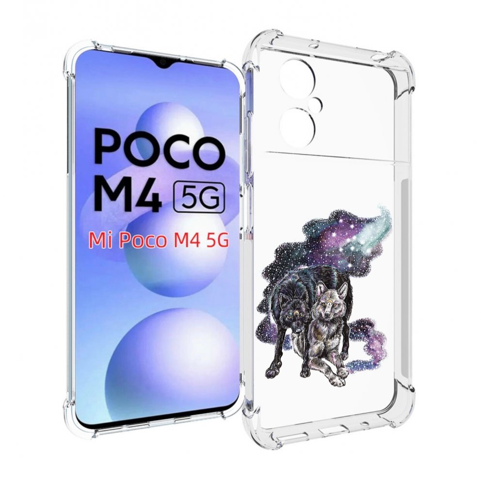 

Чехол MyPads звездные волки для Xiaomi Poco M4 5G, Прозрачный, Tocco