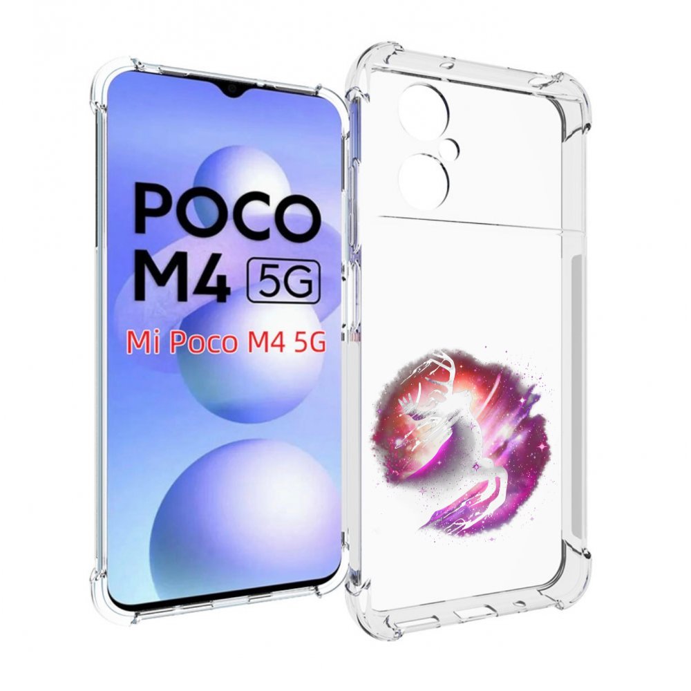 

Чехол MyPads звездный олень для Xiaomi Poco M4 5G, Прозрачный, Tocco