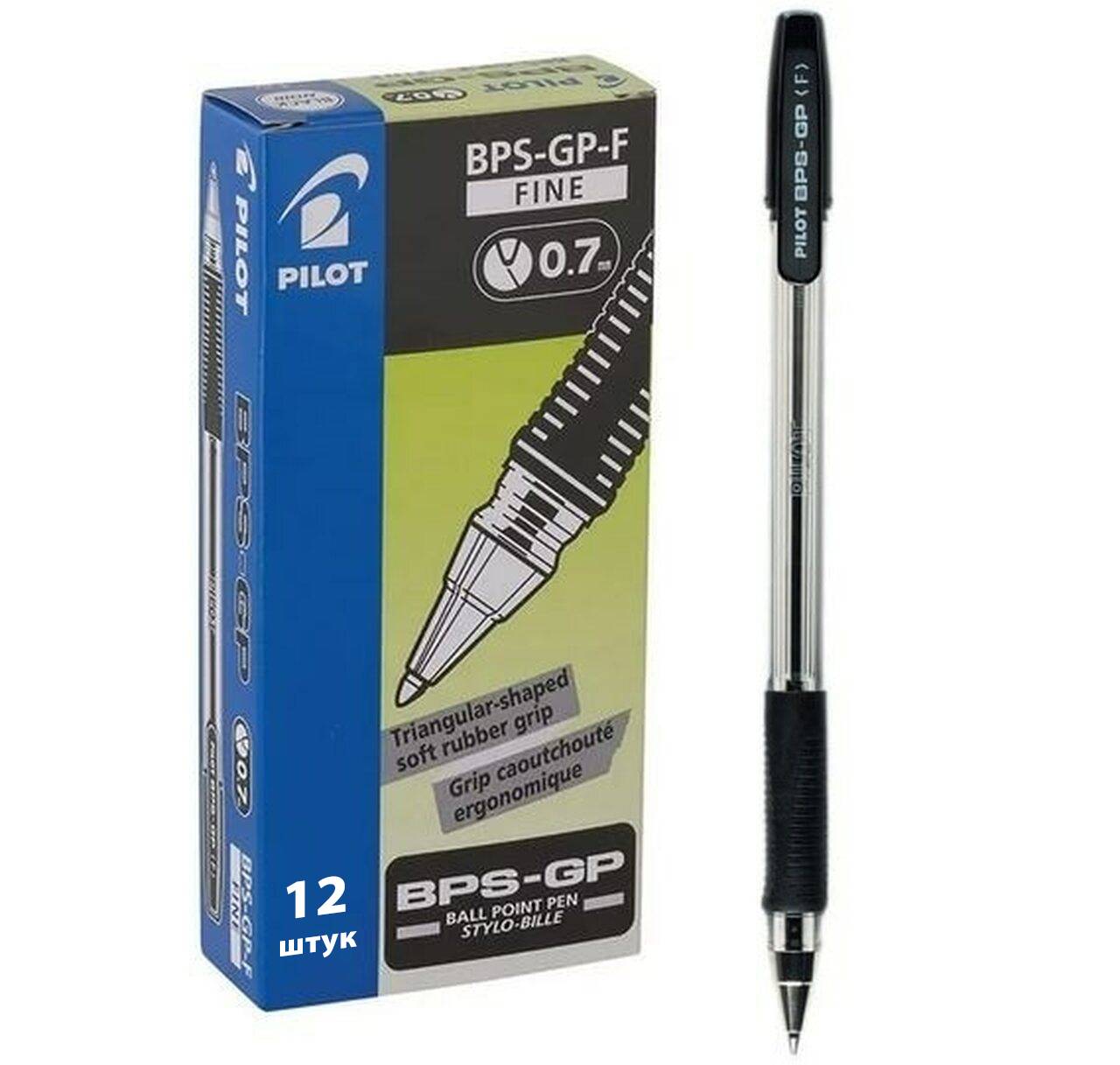 

Ручка шариковая Pilot fine 4902505132902, черная, 1 шт., BPS-GP-F-B