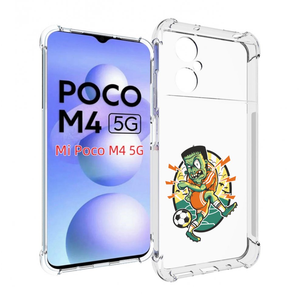 

Чехол MyPads зомби футболист для Xiaomi Poco M4 5G, Прозрачный, Tocco
