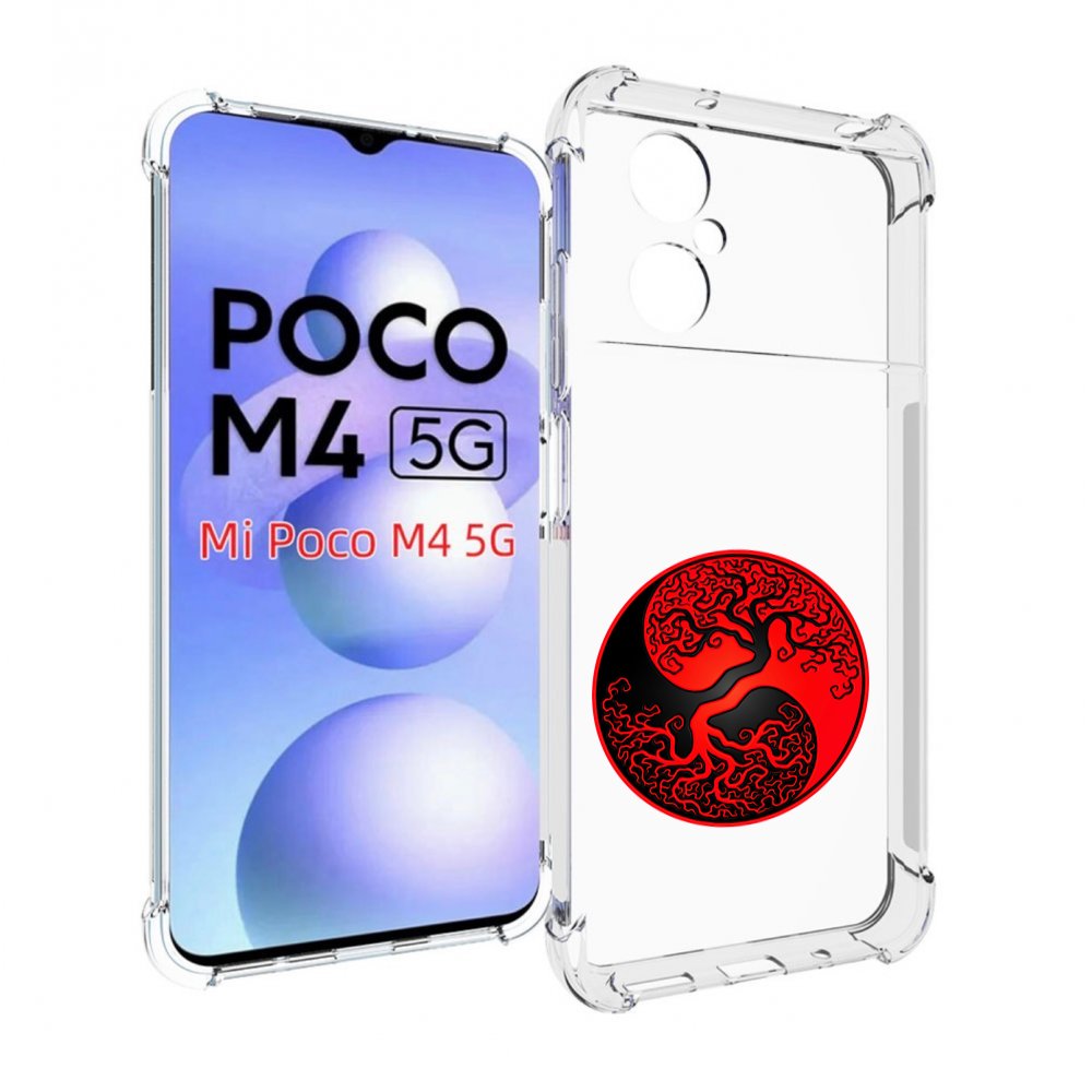 

Чехол MyPads инь янь дерево для Xiaomi Poco M4 5G, Прозрачный, Tocco