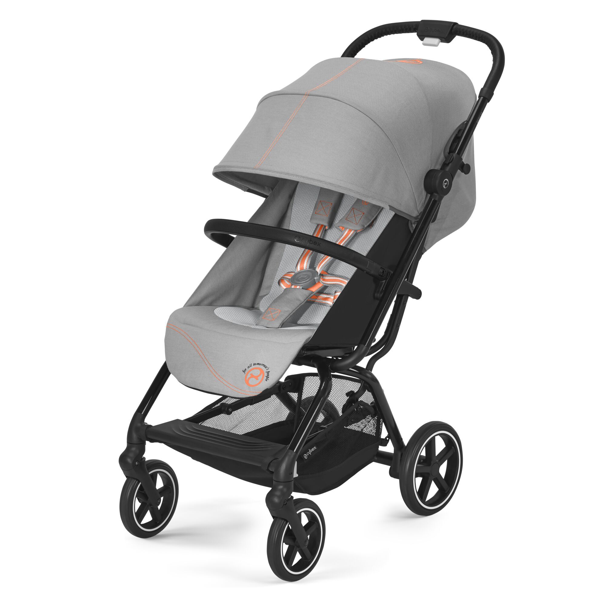 

Прогулочная коляска Cybex Eezy S Plus 2 Lava Grey с бампером и дождевиком, Eezy S Plus 2
