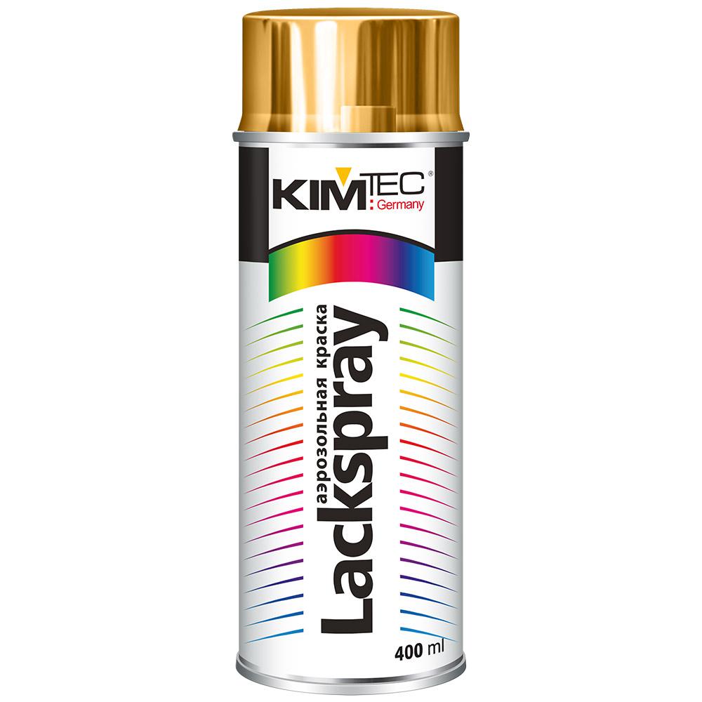 фото Краска аэрозольная kim tec lackspray металлик - золото (110106)