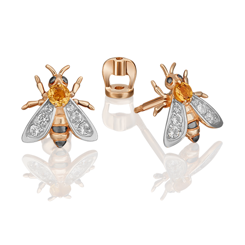 

Серьги-пусеты из красного золота с топазом PLATINA jewelry 02-4683-00-282-1110-57_0, 02-4683-00-282-1110-57_0