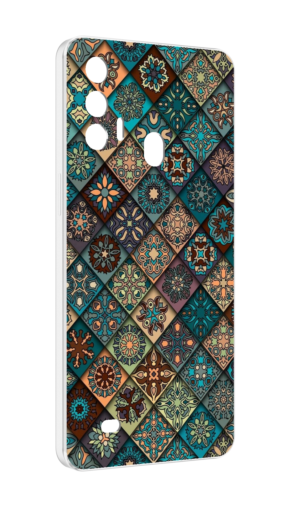 Чехол MyPads ячейки с арнаментами для Oukitel C31 Pro противоударный