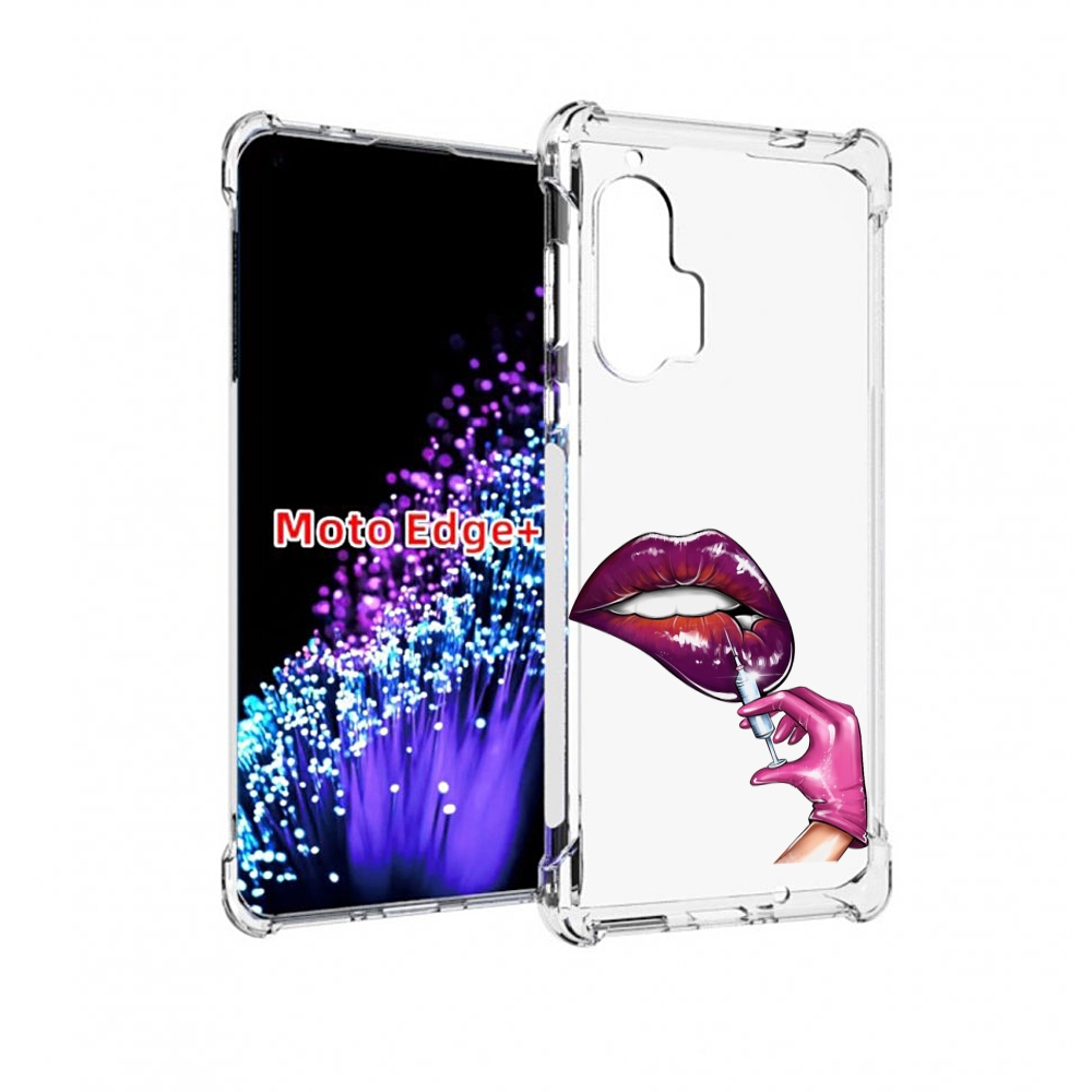 

Чехол MyPads качаем-губы для Motorola Edge+ Plus, Прозрачный, Tocco
