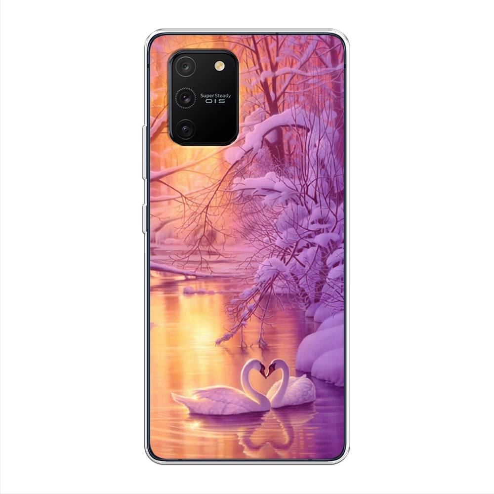 

Чехол на Samsung Galaxy A91 "Зима 1", Фиолетовый;желтый, 29950-2