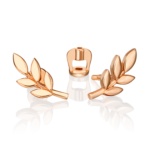 

Серьги-пусеты из красного золота PLATINA jewelry 02-4697-00-000-1110-59_0, 02-4697-00-000-1110-59_0